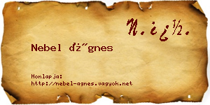 Nebel Ágnes névjegykártya