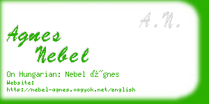 agnes nebel business card